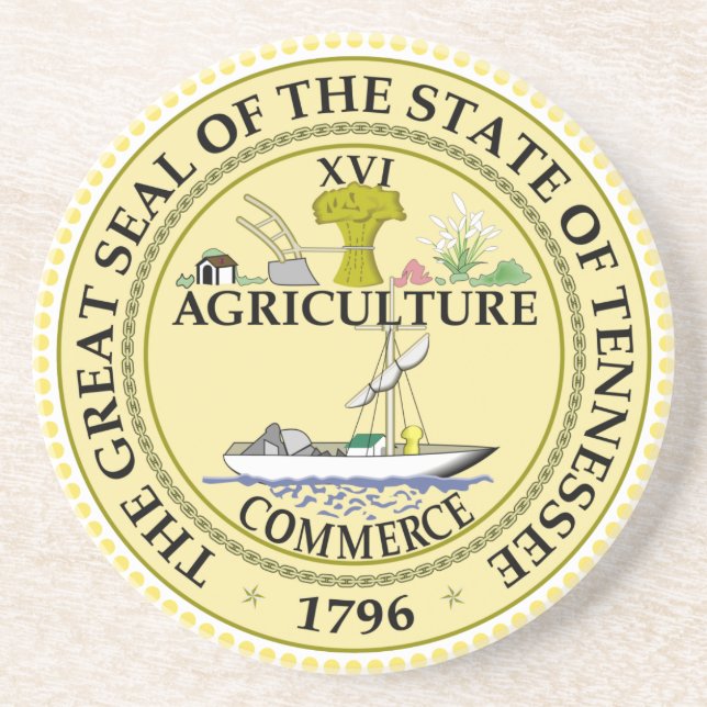 Tennessee State Seal Coaster (Front)