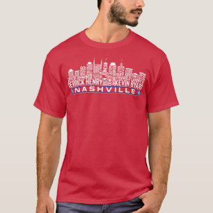 Tennessee  Team 23 Player Roster Nashville City Sk T-Shirt