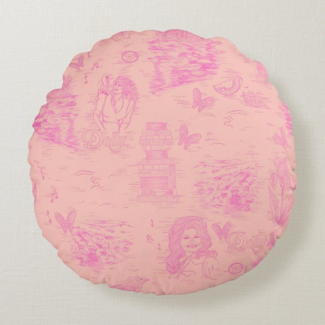 Tennessee Toile (Dolly Parton Toile) Round Cushion (Front)