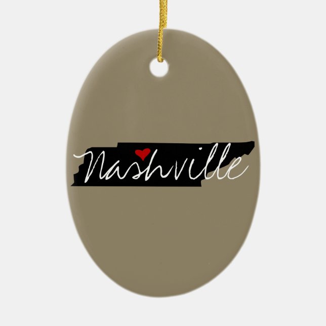 Tennessee Town Ceramic Tree Decoration (Front)