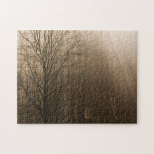 Tennessee Trees in Fog   Great Smoky Mountain Jigsaw Puzzle