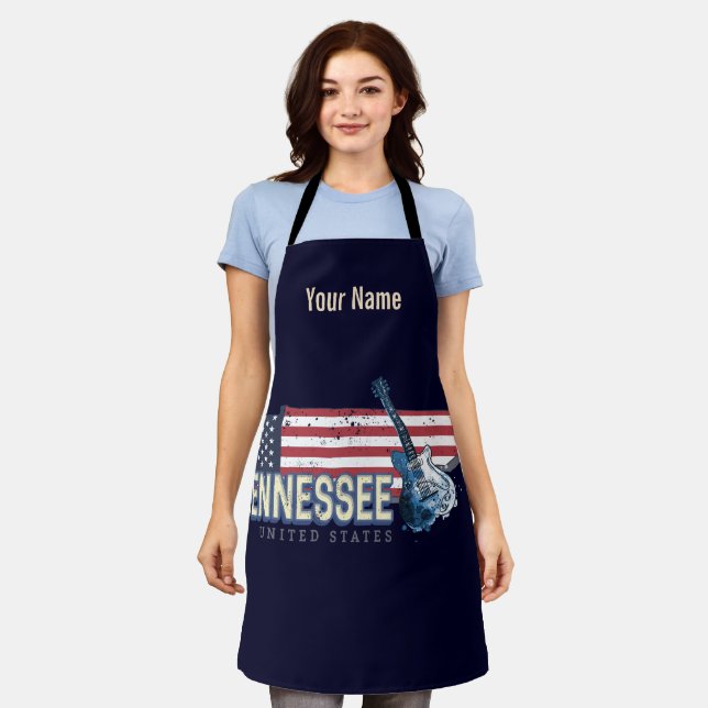 Tennessee United States Retro State Vintage USA Apron (Worn)
