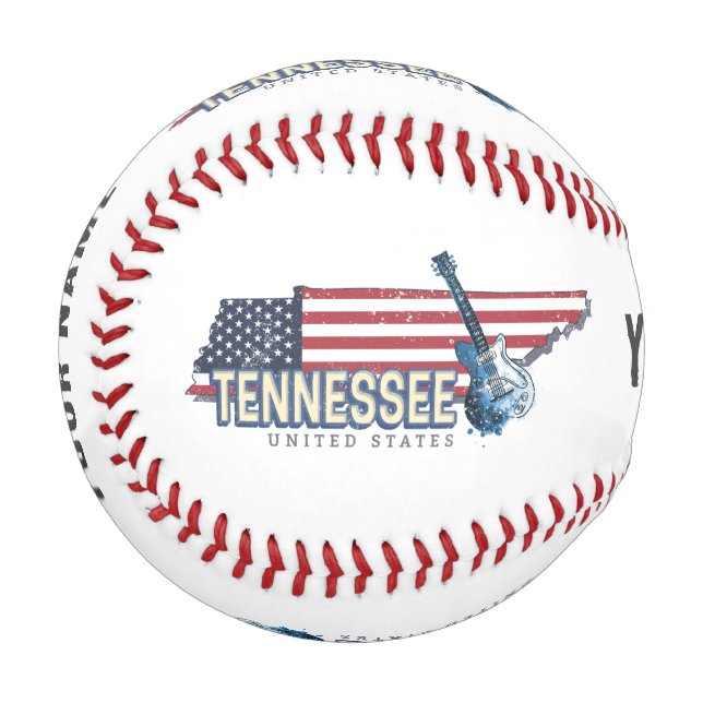 Tennessee United States Retro State Vintage USA Baseball (Front Left)