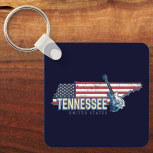 Tennessee United States Retro State Vintage USA Key Ring