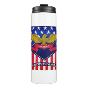 Tennessee USA Flag Thermal Tumbler