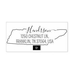 Tennessee USA Return Address Custom Self-inking Stamp