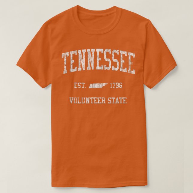 Tennessee  Vintage Sports Design Tennessean TN Tee (Design Front)