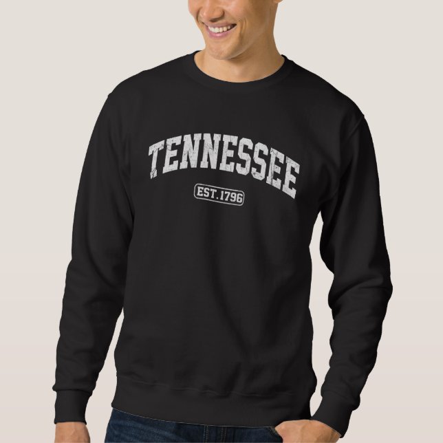 Tennessee Vintage State Athletic Style Sweatshirt (Front)