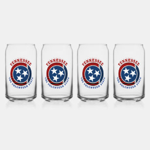TENNESSEE VOLUNTEER STATE FLAG CAN GLASS