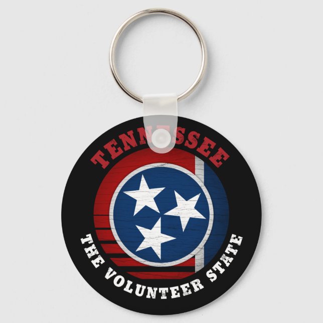 TENNESSEE VOLUNTEER STATE FLAG KEY RING (Front)