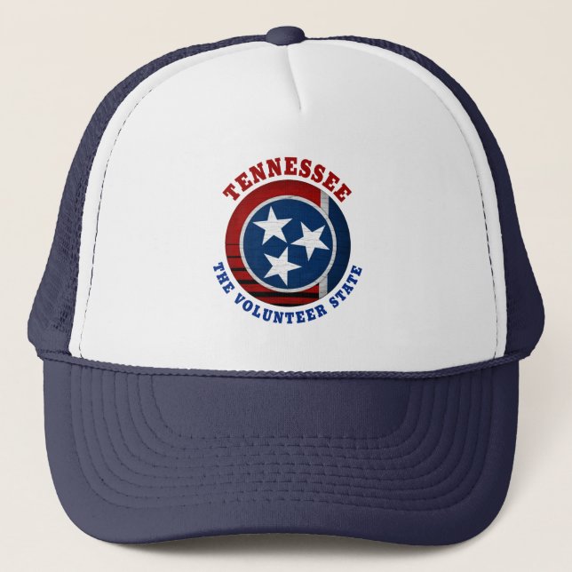 TENNESSEE VOLUNTEER STATE FLAG TRUCKER HAT (Front)