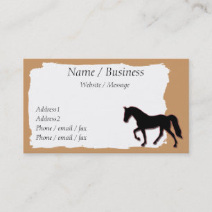 Tennessee Walking Horse Banner Profile Business Card