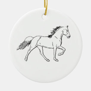 Tennessee Walking Horse Ceramic Tree Decoration