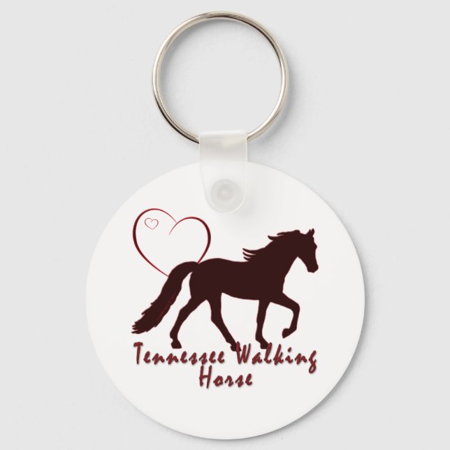 Tennessee Walking Horse Hearts Key Ring (Front)
