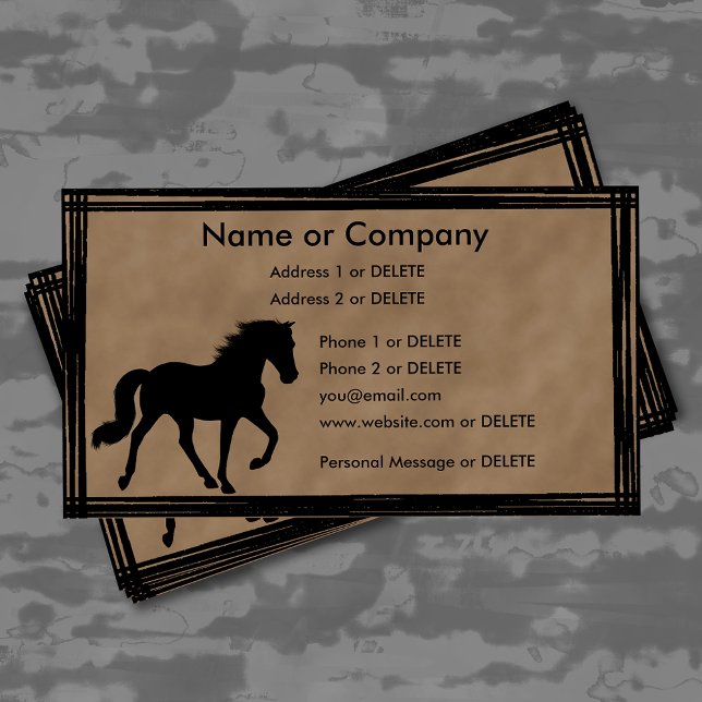 Tennessee Walking Horse Silhouette Personal Business Card (Creator Uploaded)