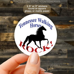 Tennessee Walking Horses Rock Classic Round Sticker