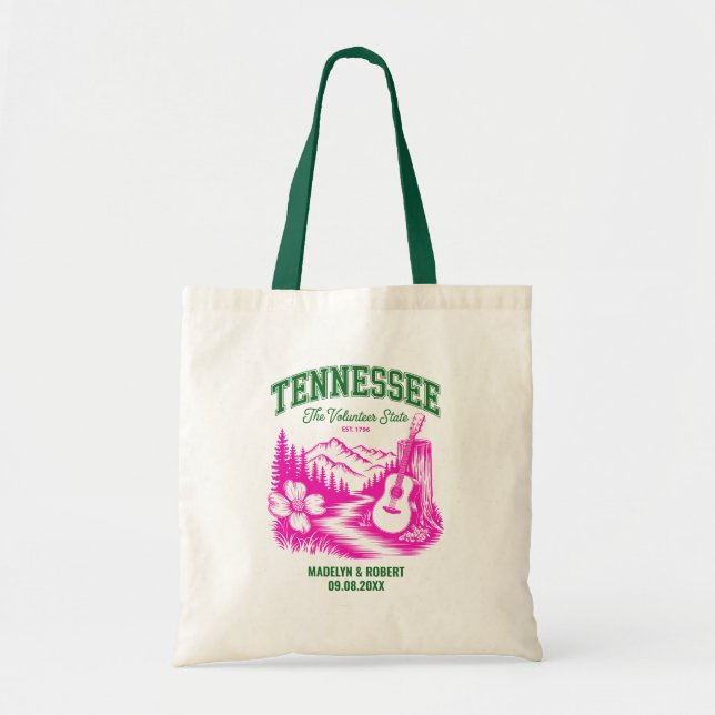 Tennessee Wedding Welcome Bag, State Love Tote Bag (Front)