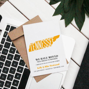 TENNESSEE We've moved New address New Home Postcard