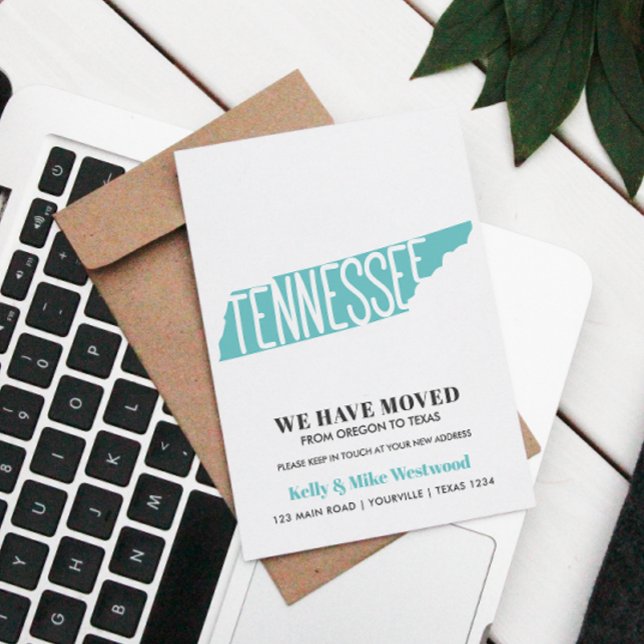 TENNESSEE We've moved New address New Home Postcard (Creator Uploaded)