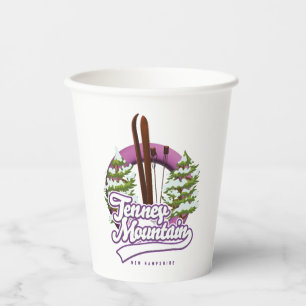 Tenney mountain new hampshire ski logo coffee mug paper cups