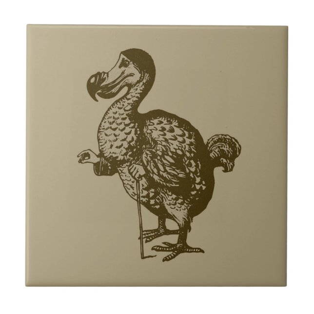 Tenniel's Dodo Small (4.25" x 4.25") Ceramic Tile (Front)