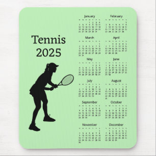 Tennis 2025 Calendar Mousepad