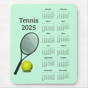 Tennis 2025 Calendar Mousepad