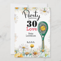 Tennis 30th Birthday  tennis ball and number love 