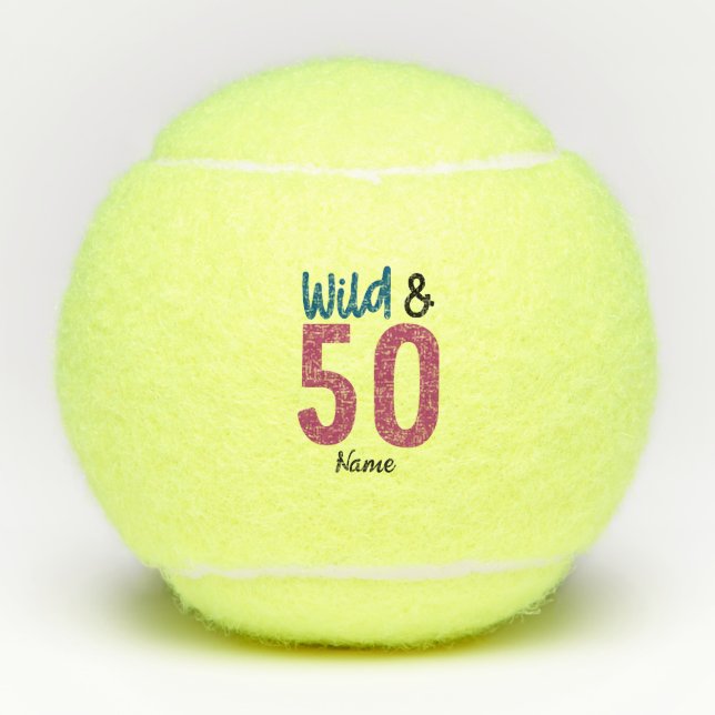 Tennis 50th Birthday for Player  Balls (Front)