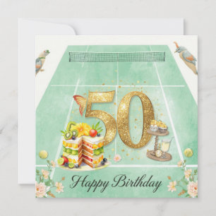 Tennis 50th Birthday  tennis ball racket 