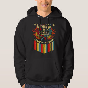 Tennis 66th Birthday Men Women Vintage 1956 Tennis Hoodie