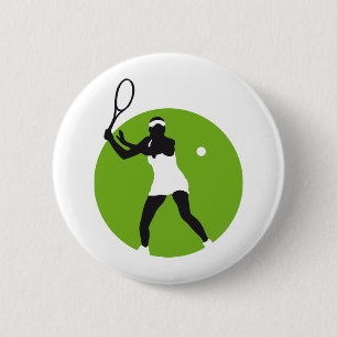 tennis 6 cm round badge