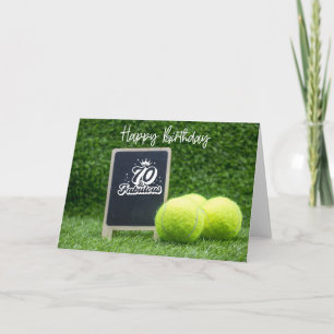 Tennis 70th  Birthday with ball for Player Card