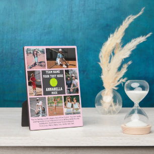 Tennis 7 photo collage player name plaque