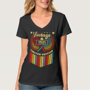 Tennis 87th Birthday Men Women Vintage 1935 Tennis T-Shirt