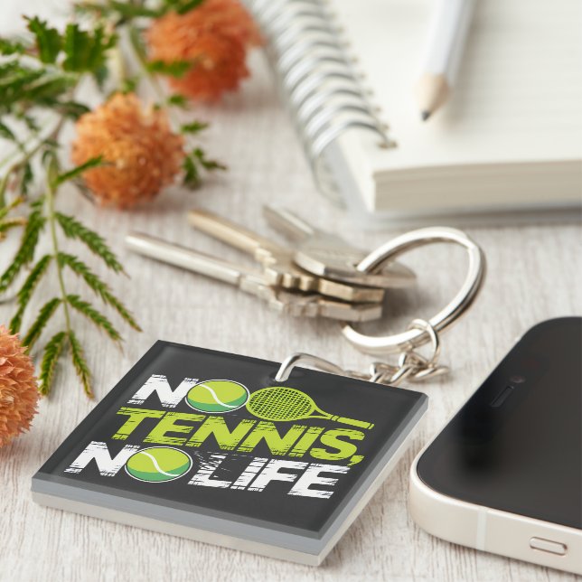 Tennis, a passion without limits key ring (Front Right)