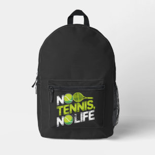 Tennis, a passion without limits printed backpack