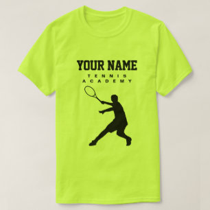 Tennis academy sports t shirts with custom print