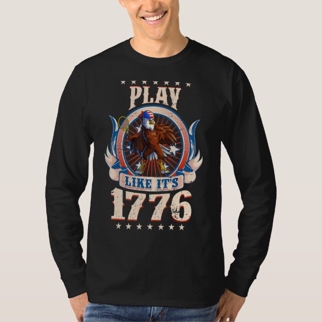 Tennis American Eagle 4th Of July Boys Men America T-Shirt (Front)