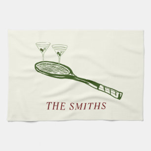 Tennis and Martini Tea Towel