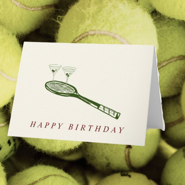 tennis and martinis birthday card (Creator Uploaded)
