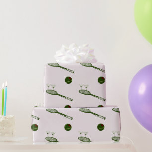 Tennis and martinis  wrapping paper