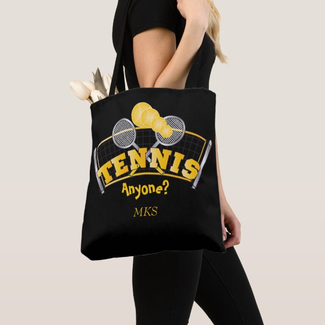 Tennis Anyone? - Yellow Tote Bag (Close Up)