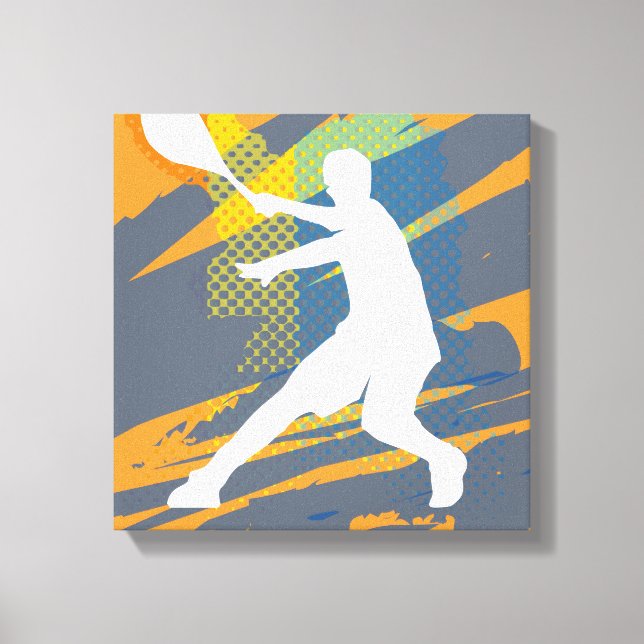 Tennis art canvas print design for home or club (Front)
