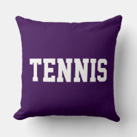 TENNIS Athletic White Text On Colorful Deep Purple