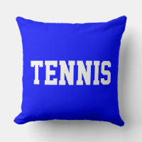 TENNIS Athletic White Text On Colorful Royal Blue
