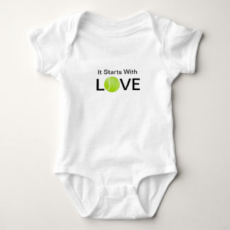 Tennis Baby Onsie It Starts With Love Bodysuit