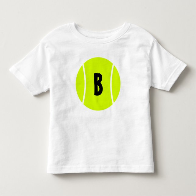 Tennis Baby/Toddler Custom Text Tennis Ball Shirt (Front)