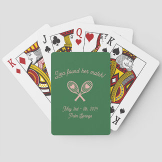 Tennis Bachelorette Custom Playing Cards