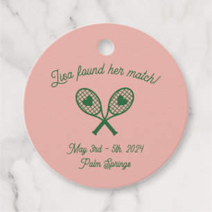 Tennis Bachelorette Gift Tag